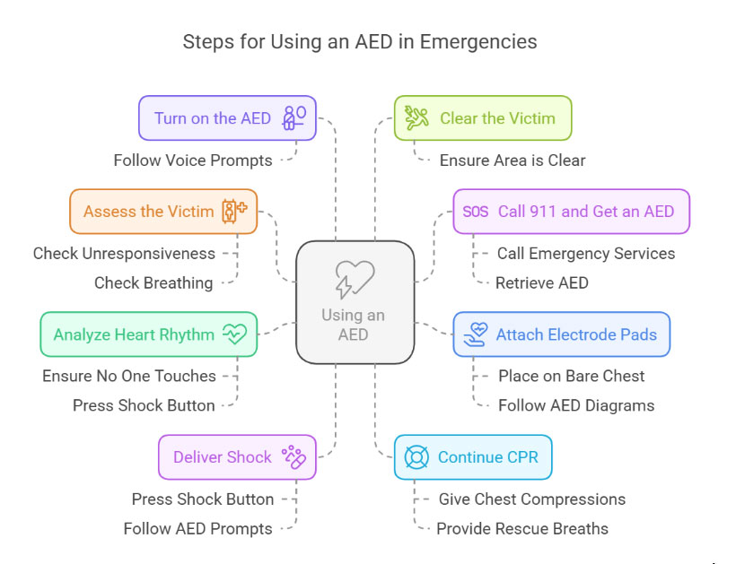 Basic Steps of Using an AED